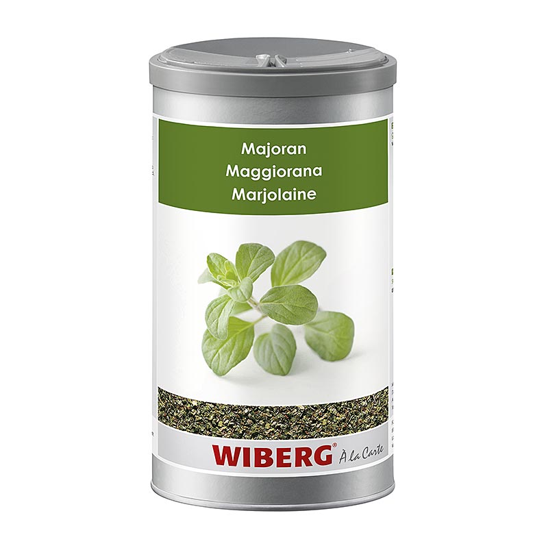 Getrockneter Majoran von Wiberg, 95 g - aromatisch-fruchtig und typisch-würzig im Geschmack, ideal zu Salaten, Suppen, Saucen, Fleisch, Geflügel, Wild, Eiergerichten, Hülsenfrüchten und Gemüsen
