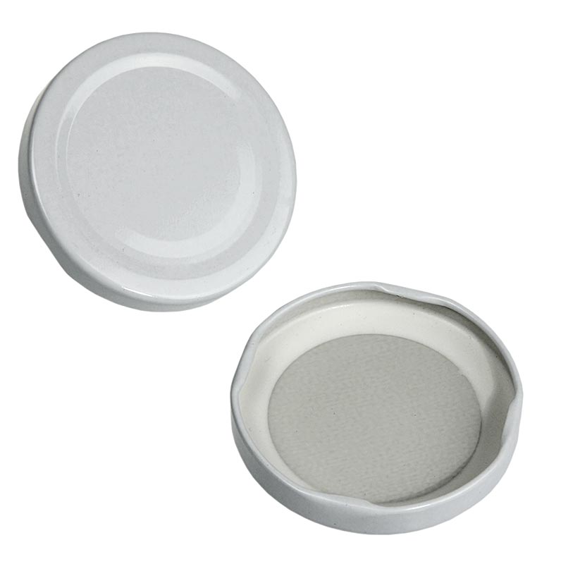 German: Weiße Deckel für 70mm Rund- und Sechseckglas, 390 ml, 1 Stück – perfekt für Vorratsgläser