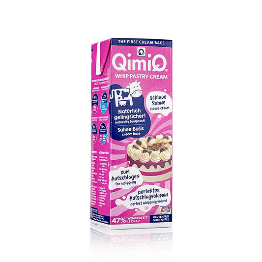 QimiQ Whip Natur, 1 kg Packung, ideal zum Aufschlagen von süßen und herzhaften Cremes, 19% Fettgehalt