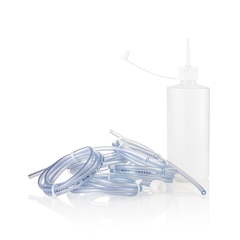 Spaghetti Kit, Spritzflasche & 5 Schläuche á 1m, Adapter für den Espuma-Sprayer, 7 tlg.