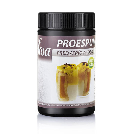 Produkt Pro Espuma, für kalte Espumas, 700 g zur Herstellung von warmen und kalten Espumas, Schäumen, Speiseeis und Cocktail-Schaumtoppings Dosierung: 100 g / 1 Liter Flüssigkeit