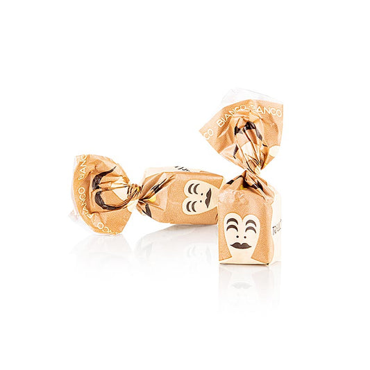 Cioccolatini al tartufo "trifulòt", cioccolato bianco, circa 14 g (bianchi), Tartuflanghe, 1 kg