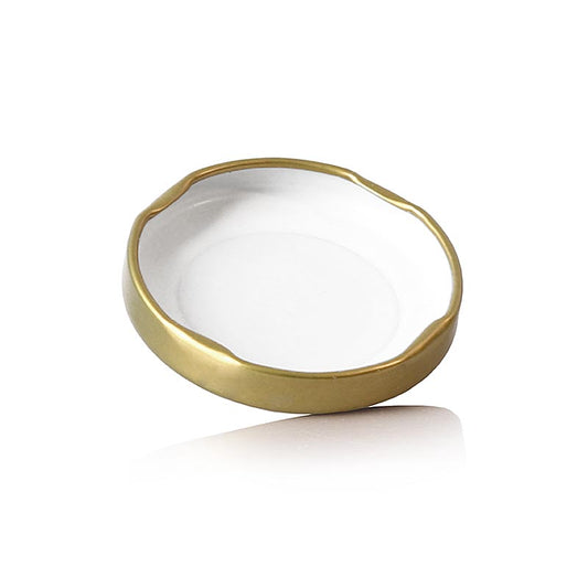 Goldfarbener Schraubdeckel für Sechseckglas mit 48mm Mündung, passend für 110ml