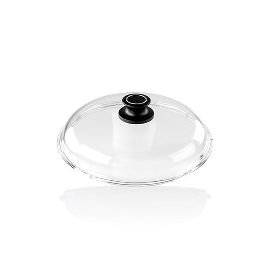 Glasdeckel für AMT Gastroguss Braten-/Kochtopf & Pfanne, ø 20cm, aus hochwertigem Aluminiumguss, Mikrofein abgedrehter Thermoboden, 3-Schichten-Oberflächenversiegelung mit Keramikanteilen, funktionelle und ergonomische Griffe, backofenfest bis 260°C, passend für Induktionsherde