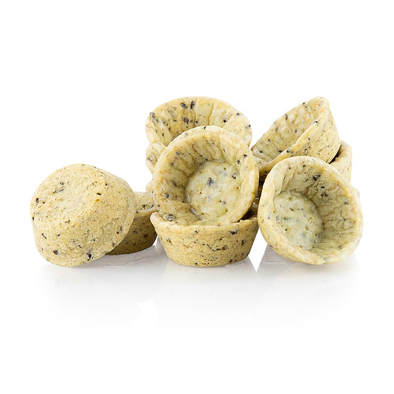 Veganer Mini Snack-Tartelettes mit Oliven-Rosmarin-Teig, ideal für herzhafte Partysnacks
