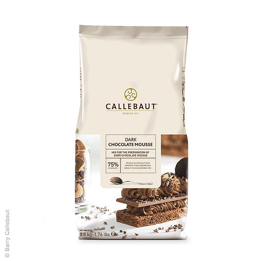 Mousse au Chocolat - Pulver, dunkel, 800 g für einfache Herstellung von köstlichem Schokoladenmousse Einfach mit kalter Milch vermengen, aufschlagen und kühlen Ergibt ca 36 Portionen á 50g