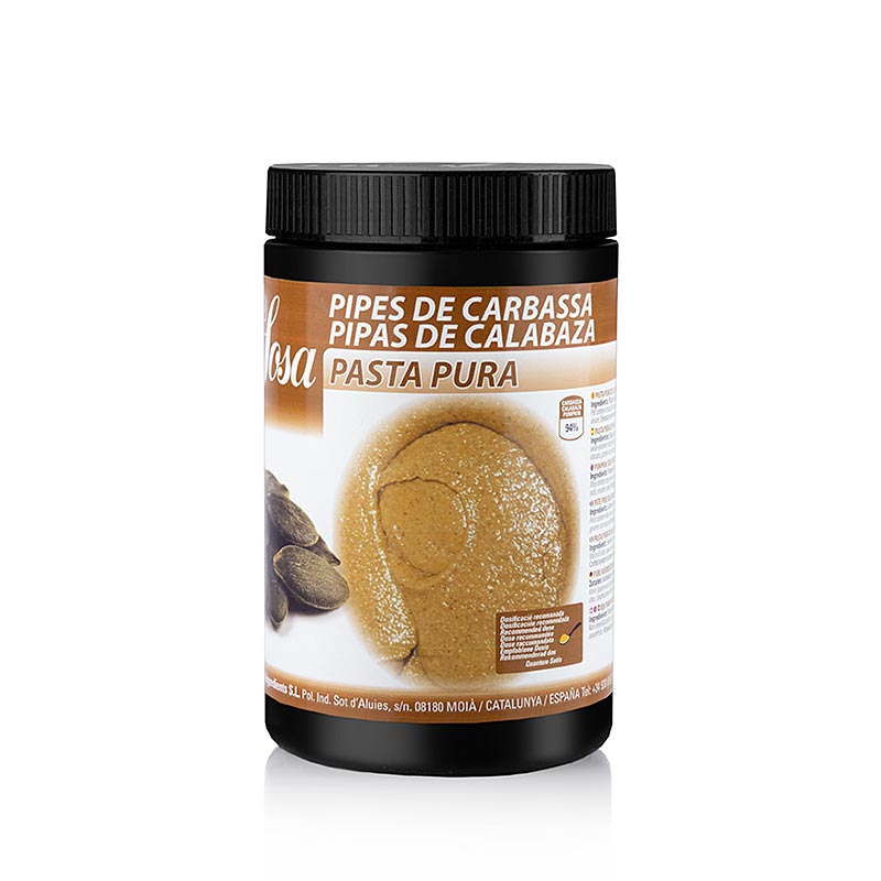 Sosa Paste - Kürbiskern De Carabassa, 100%, 1 kg: Schonend hergestellte reine Kürbiskernpaste, bekannt für qualitativ hochwertige Hilfsmittel für die Patisserie, verwendet in Top-Restaurants und Patisserien in Spanien, unterstützt die renommierte Patisserie-Schule EspaiSucre in Barcelona