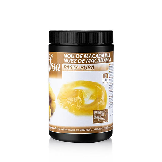 Schonend hergestellte reine Macadamia Paste von Sosa, bekannt für qualitativ hochwertige Patisserie-Hilfsmittel und unterstützt die renommierte Patisserie-Schule EspaiSucre in Barcelona