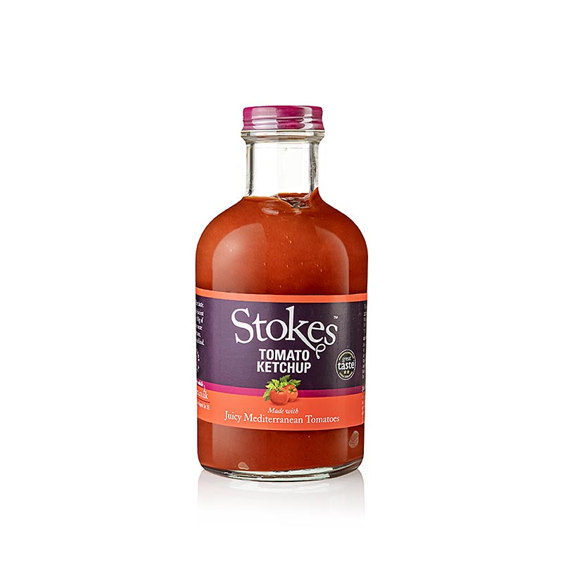 Stokes Real Tomato Ketchup, 490 ml - Hochwertiger Ketchup mit 196g Tomaten pro 100g, authentischer Geschmack und höchste Qualität, mehrfach preisgekrönt bei Great taste Awards