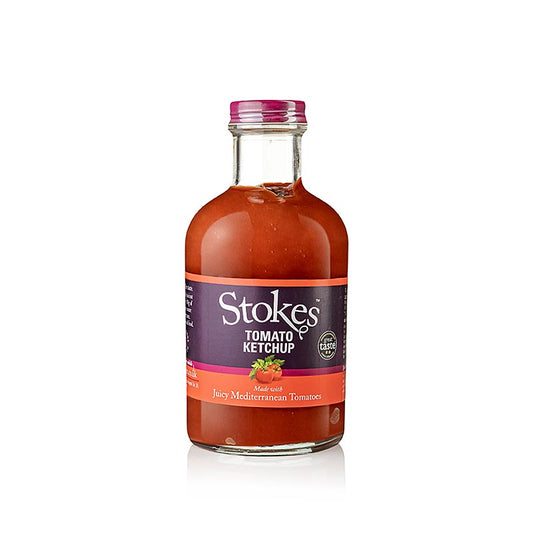 Stokes Real Tomato Ketchup, 490 ml - Hochwertiger Ketchup mit 196g Tomaten pro 100g, authentischer Geschmack und höchste Qualität, mehrfach preisgekrönt bei Great taste Awards