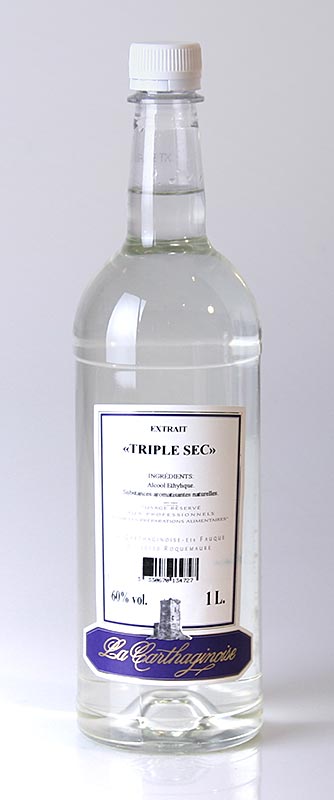 Flüssiges Triple Sec Konzentrat mit 60% vol von Cointreau Art, ideal als Flambier- und Aromaessenz, 1 l Flasche