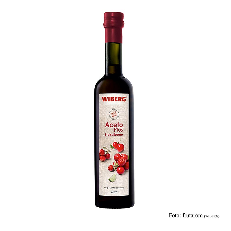 Wiberg Aceto Plus ai mirtilli rossi, 2,2% di acidità, 500 ml
