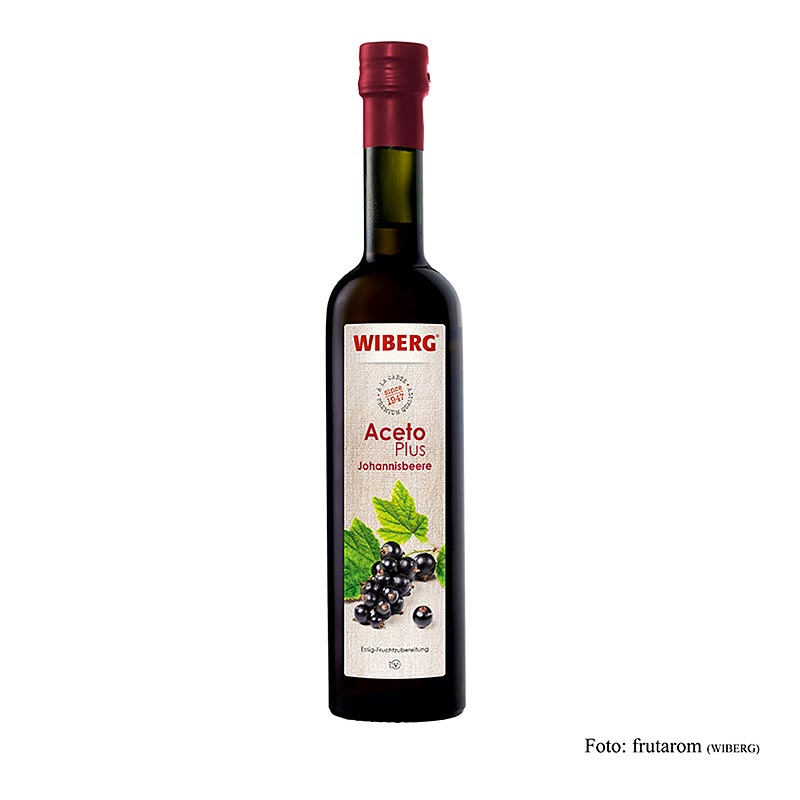 Wiberg Aceto Plus Johannisbeere, 2,6% Säure, 500 ml - Feine Emulsion aus Fruchtmus und Balsamico-Essig zur Verfeinerung von Salaten, Saucen und Fleischgerichten
