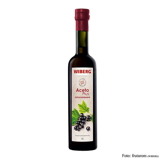 Wiberg Aceto Plus Johannisbeere, 2,6% Säure, 500 ml - Feine Emulsion aus Fruchtmus und Balsamico-Essig zur Verfeinerung von Salaten, Saucen und Fleischgerichten