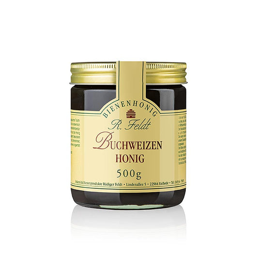Apiculture Feldt -Miel, foncé, onctueux, très corsé, aux notes de caramel, 500 g