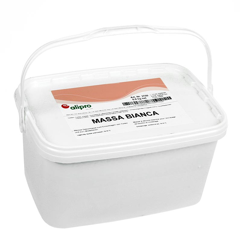 Massa Bianca, fondant roulé, masse décorative blanche (similaire à Massa Ticino), 6 kg