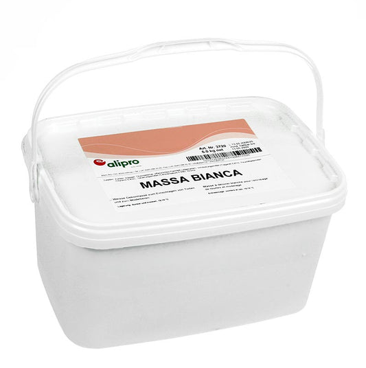 Massa Bianca, rotolo di fondente, pasta da decorazione bianca (simile a Massa Ticino), 6 kg