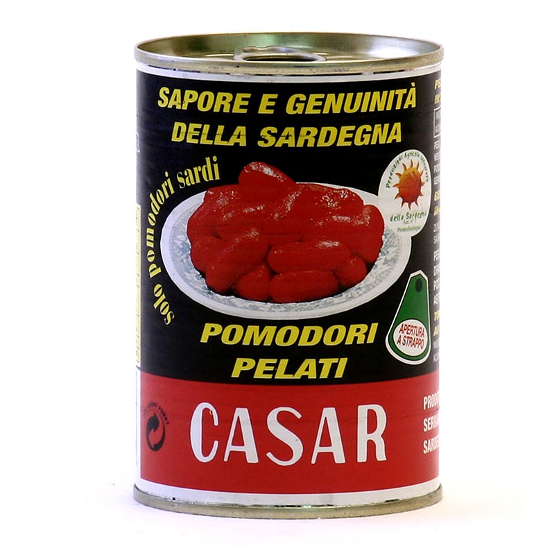 Geschälte Tomaten, ganz, Sardinien, 400 g - Hochwertige, fruchtige Tomaten aus Sardinien für mediterrane Gerichte