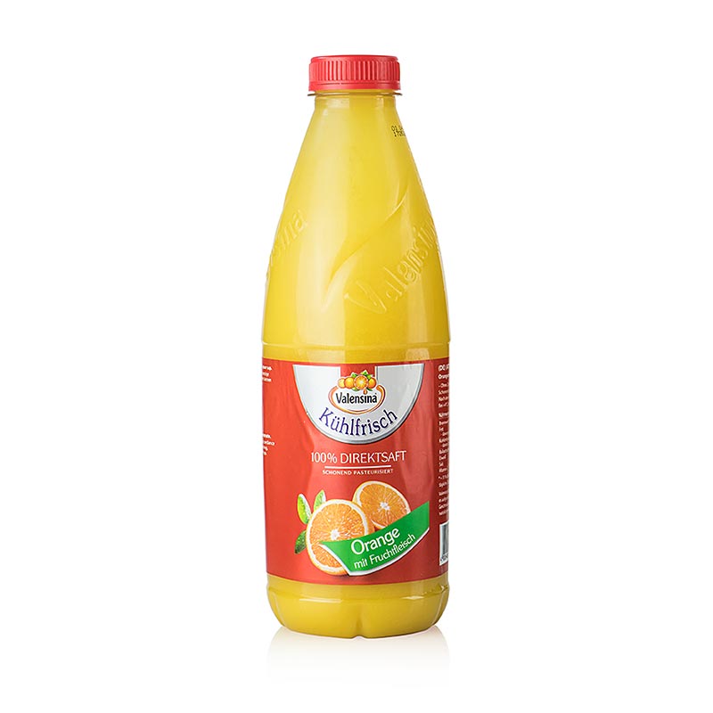 Valensina 1 l Orangensaft, 100% Direktsaft, mit Fruchtfleisch, Barkeeperqualität