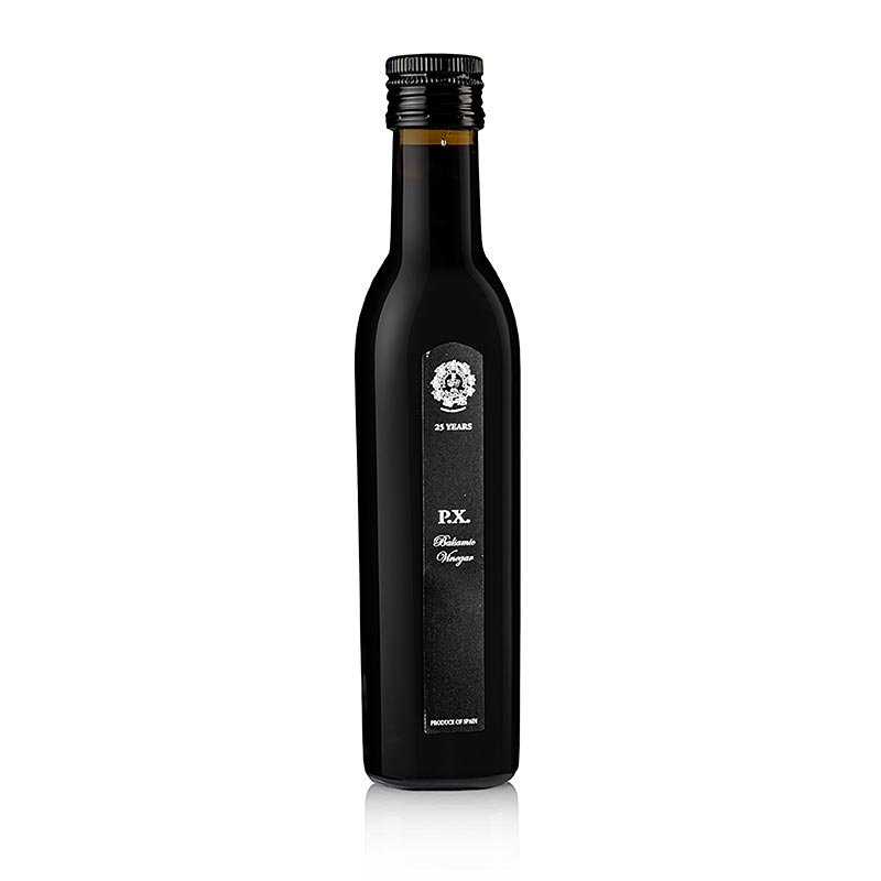 Balsamico-Essig vom Pedro Ximénez Sherry, 25 Jahre, Solera, 7% Säure, 250 ml - dickflüssiger Essig mit feiner Süße, ideal zum Verfeinern von Saucen und Dressings