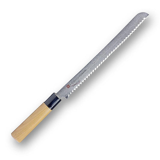 Haiku Damast HD-08 Coltello da pane Damast, 25 cm, legno di ciliegio, laminato 32 volte, 1 pz.