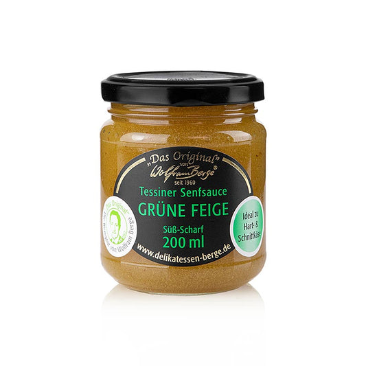 Fein abgestimmte Feigen-Senf-Sauce von Original Tessiner, ideal zu Käse und Fleisch
