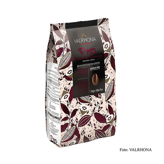 Valrhona Coeur de Guanaja, dunkle Couverture, Callets, 80% Kakao, kakaobutterarm, 3 kg - konzentrierte Schokolade für Rezepte mit Kakaobutter-Hindernissen, bessere Konsistenz und geschmeidiger bei bestimmten Anwendungen, nicht zum Überziehen und Schoko-Formen geeignet