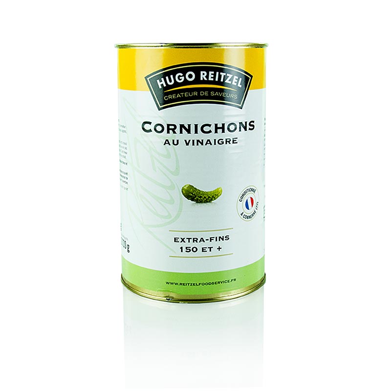 Eingelegte Cornichons von Reitzel in Essiglake mit Senfkörnern und Koriander Ideal als Beilage zu Fleisch, Wurst und in Salaten