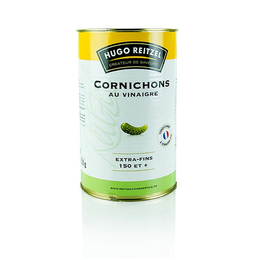 Eingelegte Cornichons von Reitzel in Essiglake mit Senfkörnern und Koriander Ideal als Beilage zu Fleisch, Wurst und in Salaten