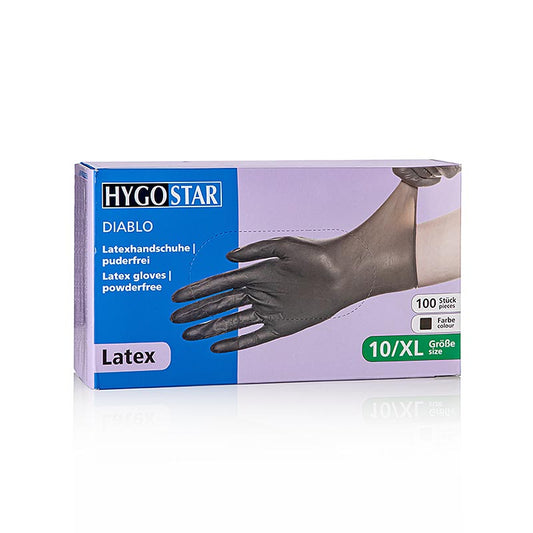Guanti in lattice usa e getta, neri, XL, non inumiditi, 100 pz.
