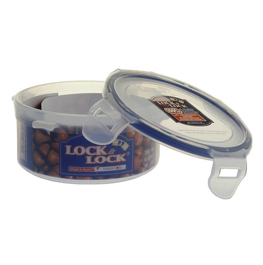 Frischebox Lock & Lock 300 ml, rund 114x55mm, 1 St - Luft- und wasserdicht verschließbare Frischhaltebox mit Sicherheitsverschluss und Silikondichtung, geeignet für Spülmaschine, Mikrowelle und Tiefkühlgerät