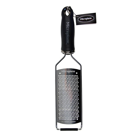 Microplane - Serie Gourmet - grattugia a maglia fine, manico nero/soft-touch, 1 pz.