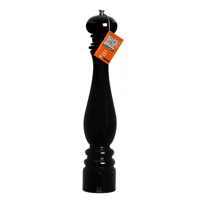 Peugeot Pfeffermühle PARIS U´SELECT, 40cm hoch, einstellbar, Buche schwarz, 1 St - hochwertige manuelle Pfeffermühle mit einstellbarem Mahlgrad und elegantem Design aus schwarz lackierter Buche