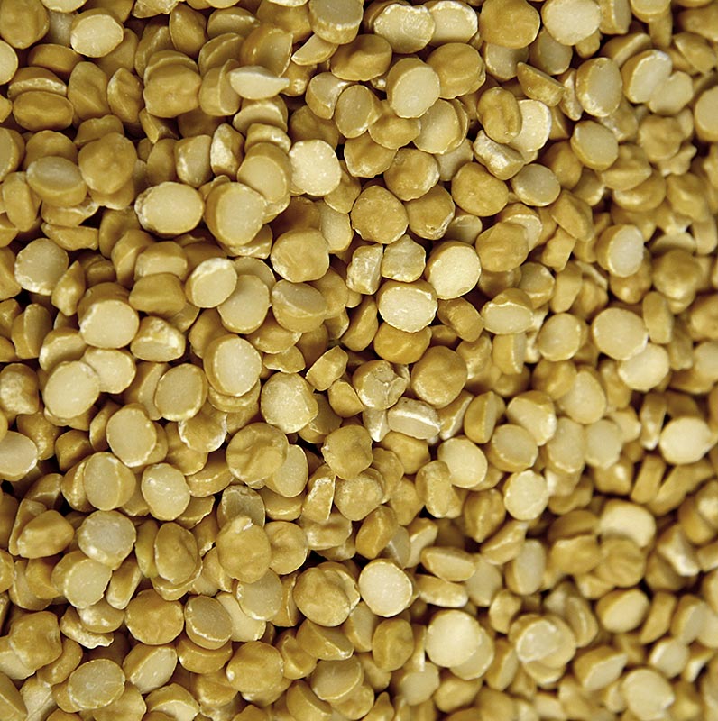 Getrocknete halbierte Kichererbsen - Chana Dal - 1 kg Packung, vielseitig verwendbar in verschiedenen Gerichten und als gekeimte Sprossen für Salate und Suppen