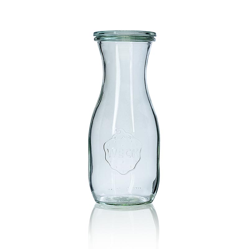 Glasflasche mit 530ml Fassungsvermögen und Weck-Deckel, passende Gummiringe erhältlich unter Nummer 17319