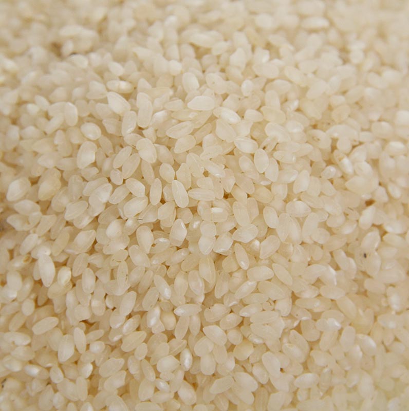 Spanish: Imagen del producto Arroz Bomba, Rundkornreis, geräuchert, Ebro-Delta/Spanien, 500 g, originario de España, ideal para platos de arroz sabrosos y tradicionales