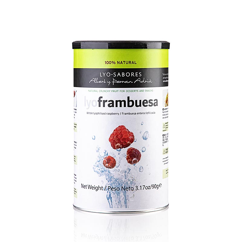 Lyo-Sabores, framboises lyophilisées, entières, 90 g