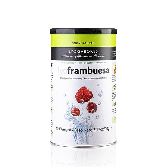 Lyo-Sabores, gefriergetrocknete Himbeeren, ganz, 90 g