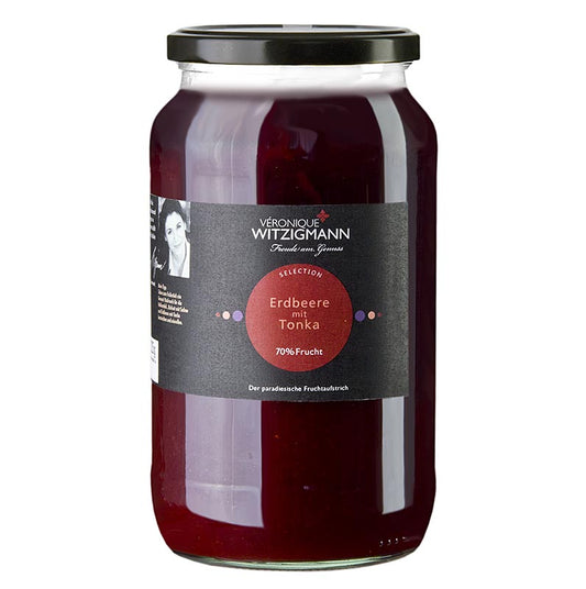Fruchtaufstrich Erdbeere mit Tonkabohne, 1 kg - Handgekocht mit besten Früchten und Gewürzen, liebevoll und schonend verarbeitet