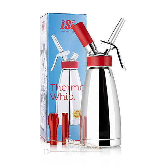 Espuma - Thermo Sprayer Plus Whip, completo, acciaio inox lucido, 500 ml, rosso, 1 pz.