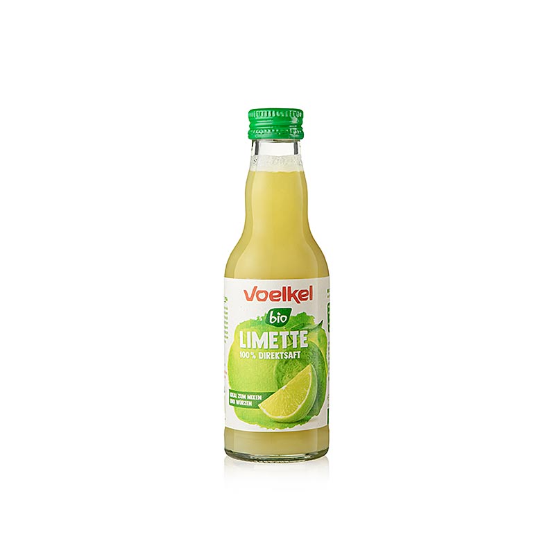 Limettensaft, 100% Direktsaft, ungezuckert, Voelkel, BIO, 200 ml - Frischer und natürlicher Bio-Limettensaft ohne Zuckerzusatz in praktischer 200 ml Verpackung (German)