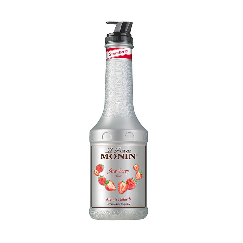 Monin Fruchtpüreemix - Erdbeere, gezuckert, 1 l - mit speziellem Ausgießer für komfortables Handling und zuverlässiges Ausgießen Entwickelt von Profis für Profis