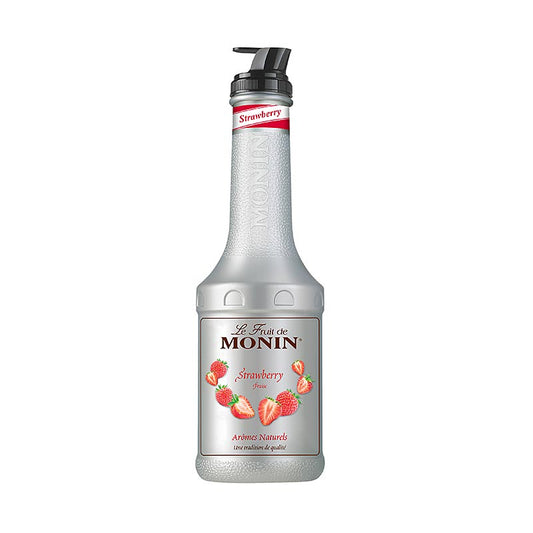 Monin Fruchtpüreemix - Erdbeere, gezuckert, 1 l - mit speziellem Ausgießer für komfortables Handling und zuverlässiges Ausgießen Entwickelt von Profis für Profis