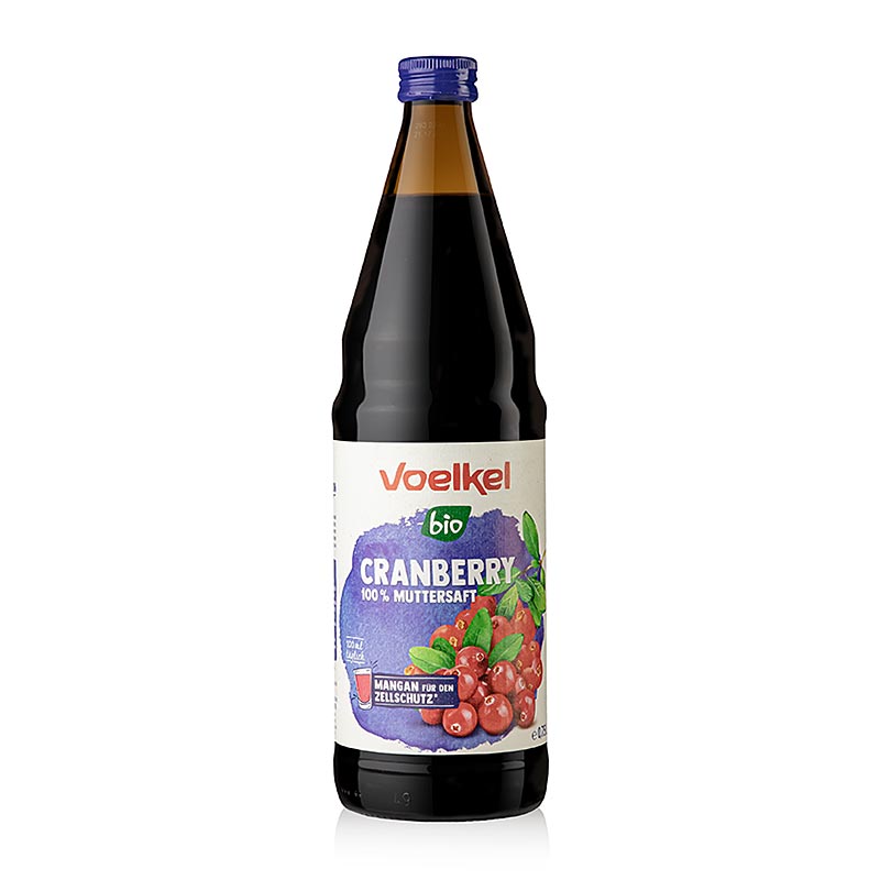 Bio Cranberrysaft, 100% Direktsaft mit natürlicher Trübung, 750 ml