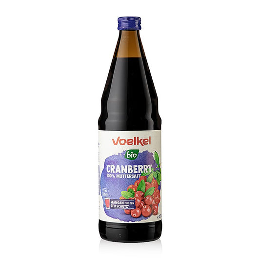 Bio Cranberrysaft, 100% Direktsaft mit natürlicher Trübung, 750 ml
