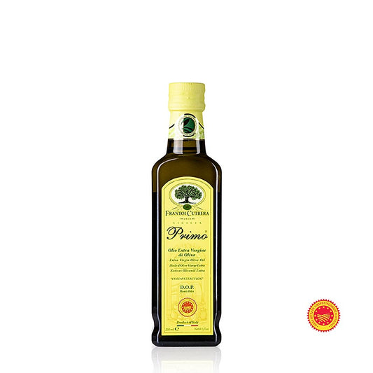 Natives Olivenöl Extra, Frantoi Cutrera Primo DOP/gU, 100% Tonda Iblea, 250 ml - Hochwertiges Olivenöl aus Italien, hergestellt aus 100% Tonda Iblea Oliven