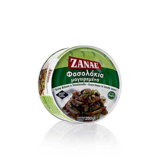 Fertige Salat-Zubereitung aus grünen Bohnen in Tomatensauce von Zanae, 280 g