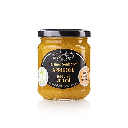 Sauce originale à la moutarde et aux abricots du Tessin, Wolfram Berge, 200 ml