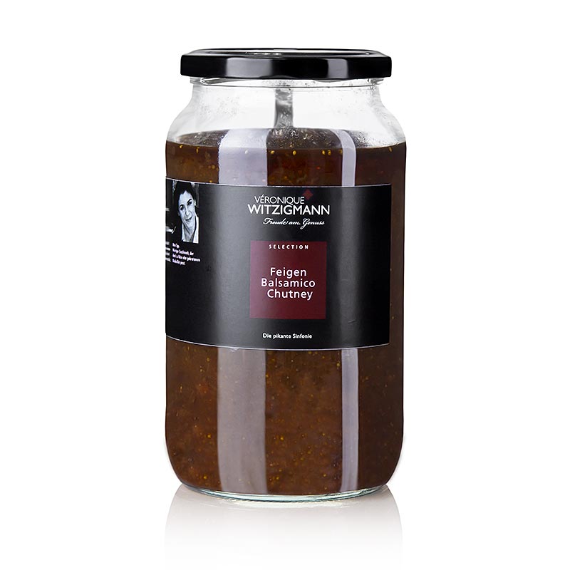 Feigen-Balsamico-Chutney in einem großen 900-ml-Glas, handwerklich hergestellt, perfekt für Hobbyköche und Gastronomie geeignet