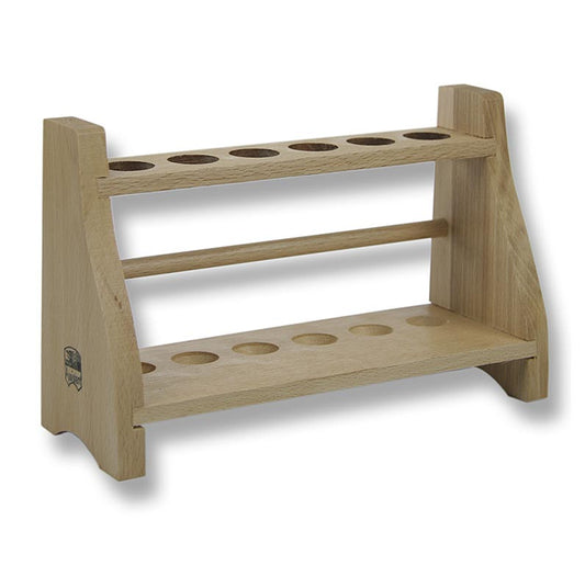 Reagenzglashalter aus dekorativem Holz für 6 Reagenzgläser, 16cm, 1 Stück, für Art 24686